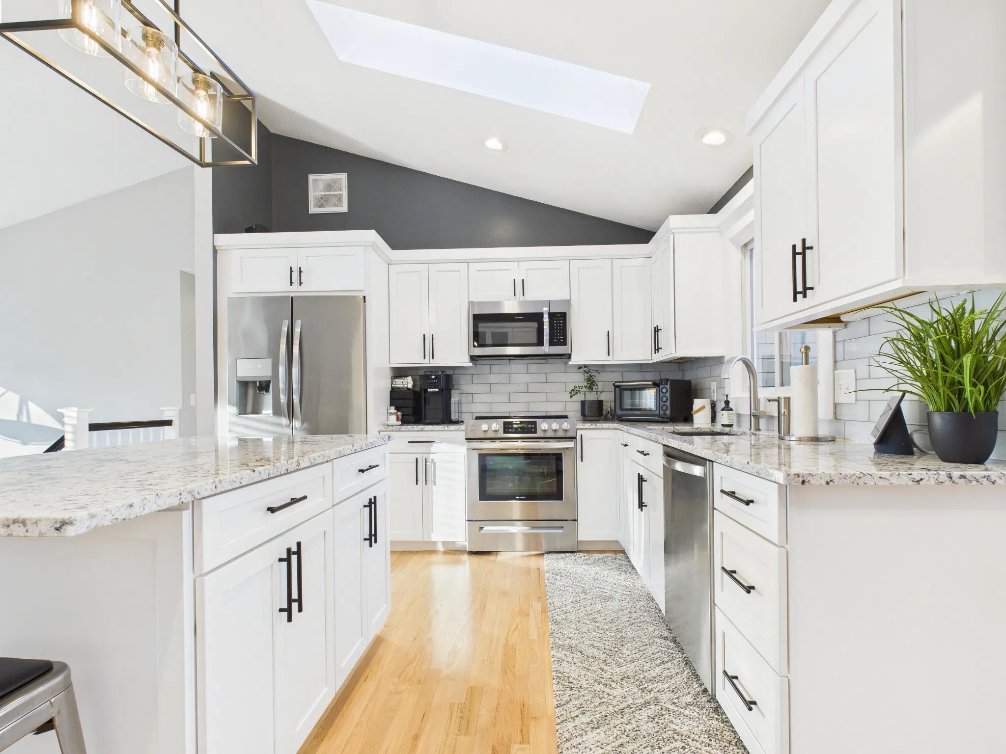 Kitchen detail and cabinetry photographed for a listing