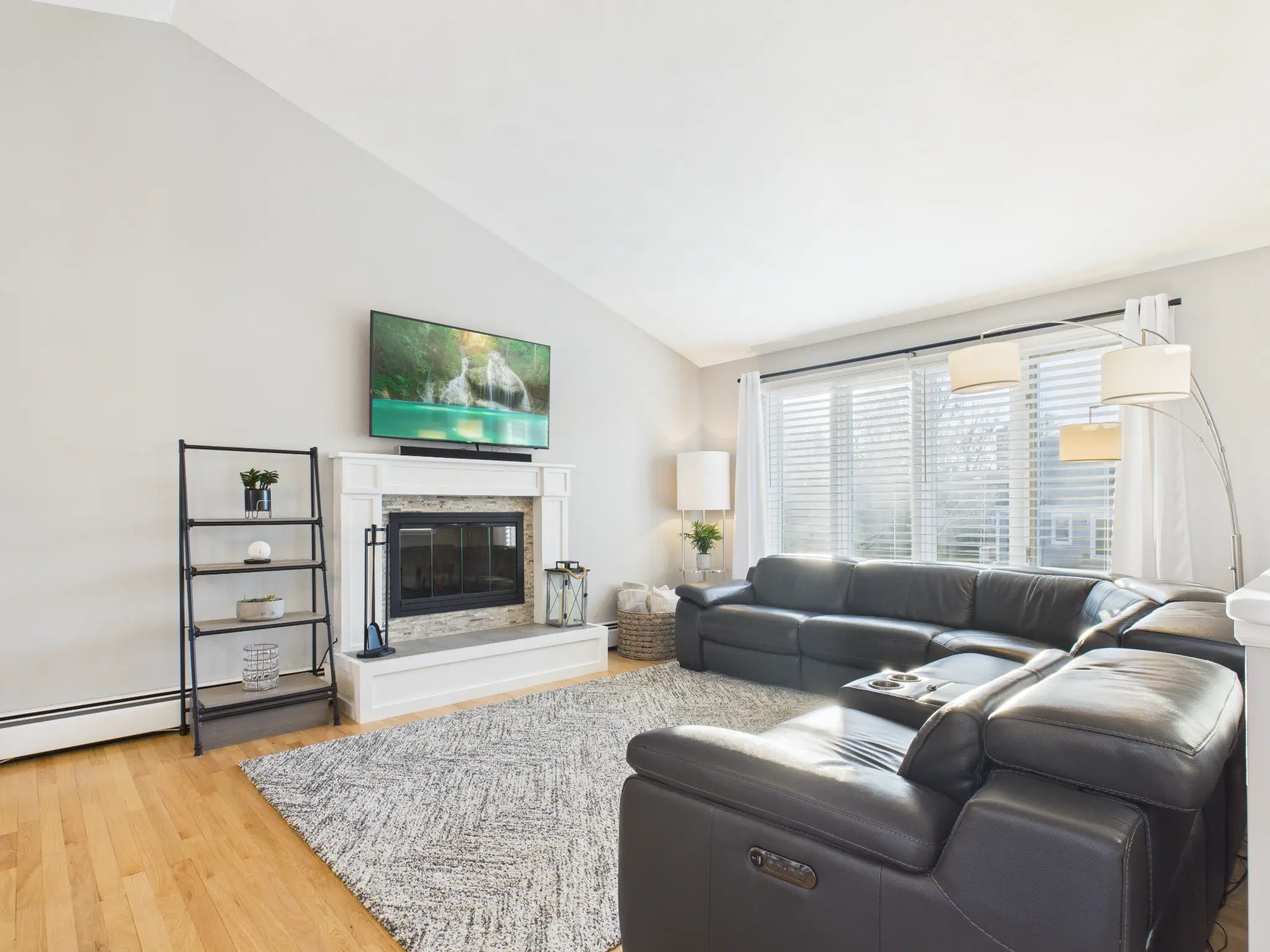Bright living room real estate photography sample